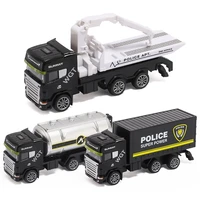 30 kinds police rescue truck models 164 scale alloy diecasts toys vehicles trailer flatbed car for boys educational gifts y057