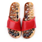 Массажные тапочки Acupoint для мужчин и женщин, китайские сандалии для терапии акупрессуры, медицинская вращающаяся обувь для массажа ног, унисекс