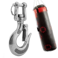free shipping 304 stainless steel swivel eye clevis lifting chain snap hook 650kg working load limit 90mm110mm138mm