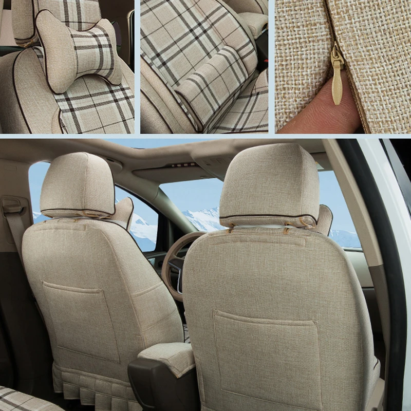 Карпортной льняной ткани автокресла поддерживает подушки для Dodge Avenger 2008 чехлы