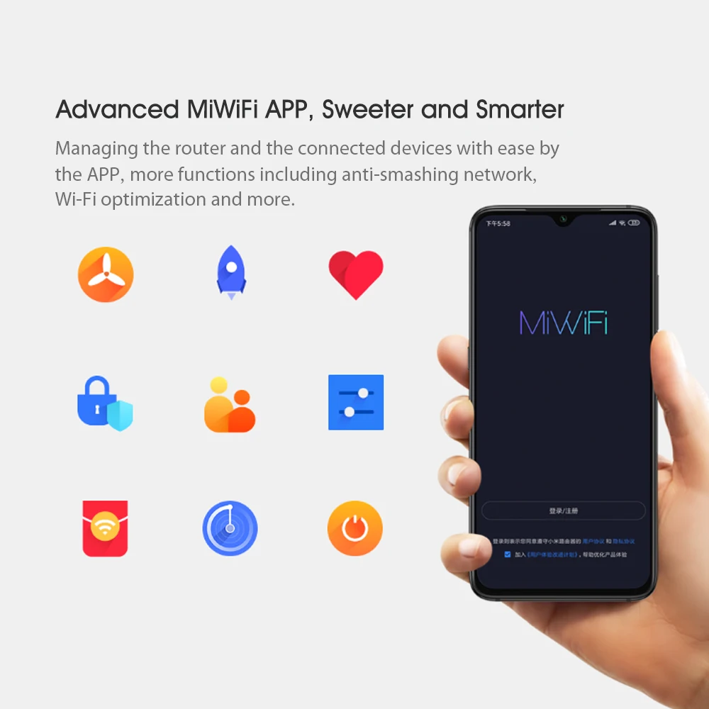 Xiaomi Redmi AC2100 Router Gigabit 2.4G 5.0GHz Dual-Band 2033Mbps Wireless Wifi Repeater With 6 High Gain Antennas Wider | Компьютеры и