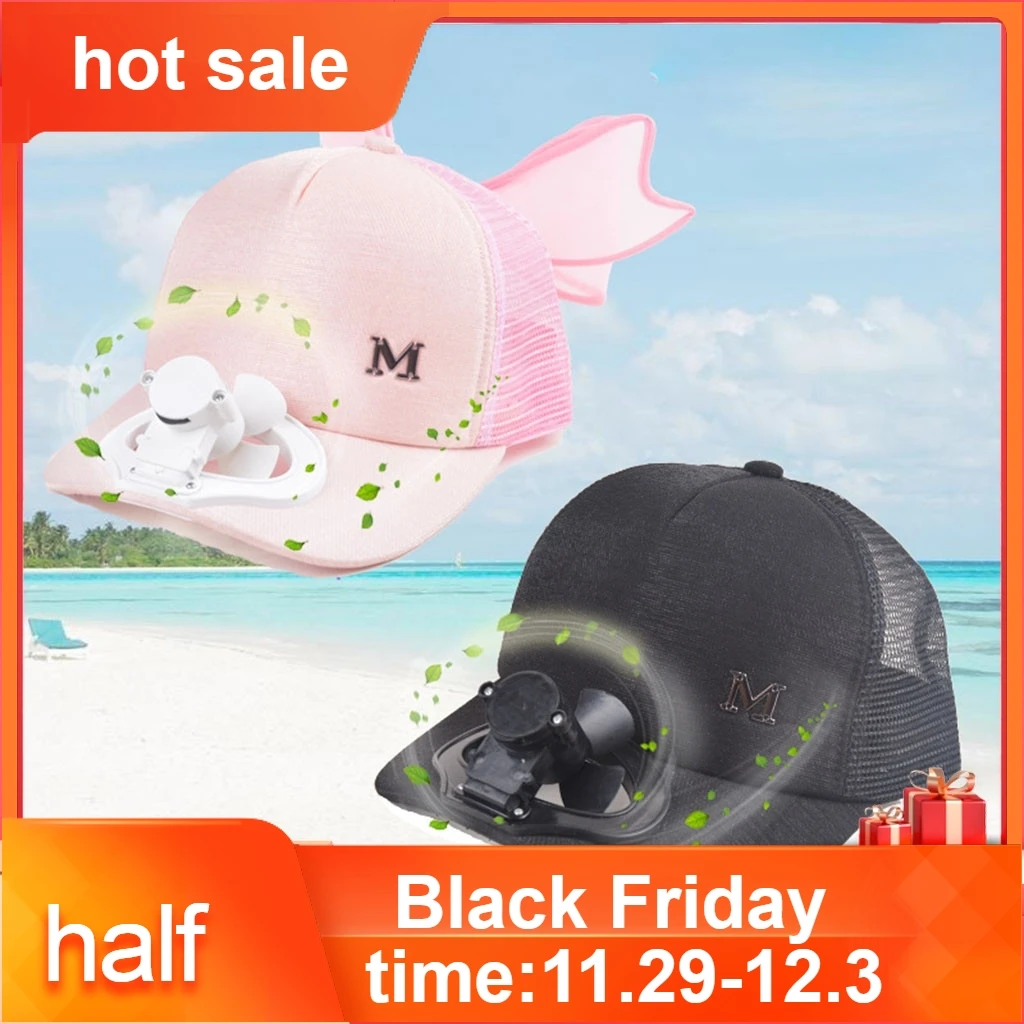 Охлаждающая летняя Солнцезащитная шапка дышащая с USB зарядкой прочная #75 |