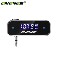 car fm transmitter lcd backlit display 3 5 mm jack stereo sound quality audio transmitter radio adapter for mobile music players