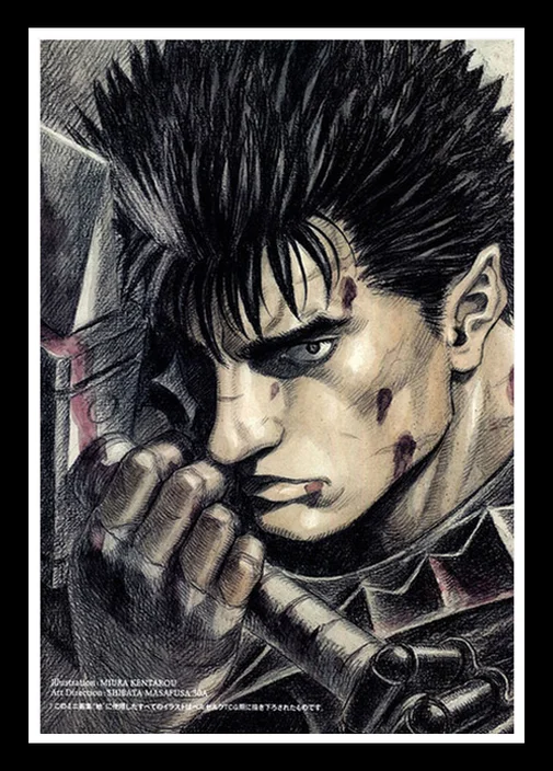 Идеальный плакат JL Hot Red Berserk с японским аниме мультяшными комиксами настенная