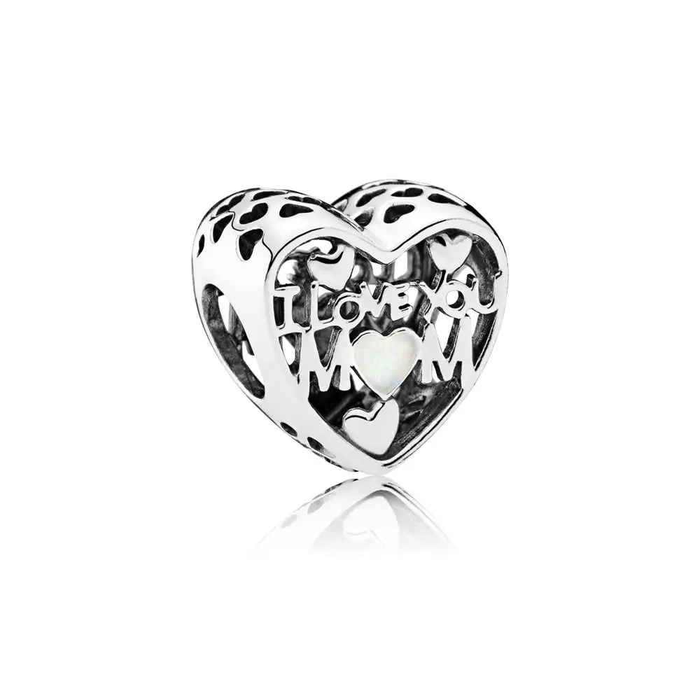 

Gold Heart Business Suit 925 Sterling Silver Beads Charm Letter Mom Best Mom Bead For Women Diy Pandora Charm Bracelet Necklace