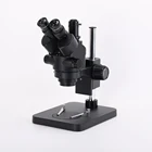 Тринокулярный микроскоп 7X-45X с многофокальным увеличением, комплект стерео микроскопа + окуляр WF10X20 + Адаптер C для ремонта лабораторных печатных плат и процессоров