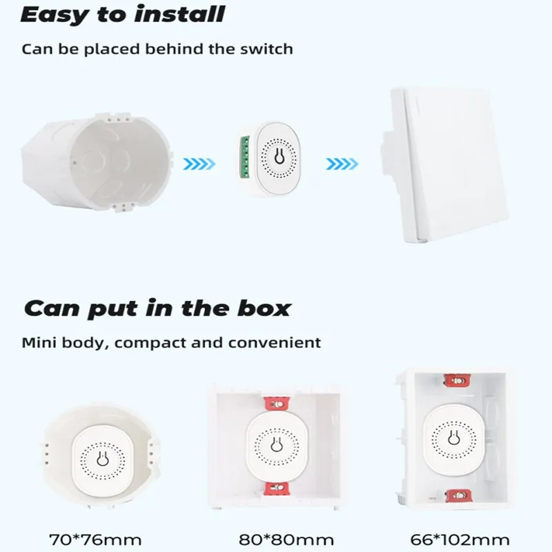 

Tuya Wifi Smart Fan Speed Switch Mini 2.4GH DIY Ceiling Fan Controller Smart Life Remote Voice Control Work with Alexa Google