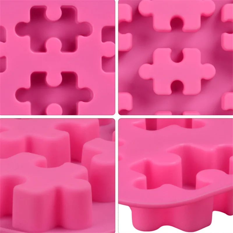 

Silicone Cavities Puzzles Mold For Cool Ice Cub eSoap Cake Baking Chocolate Mould Candy Baking Handmade Puzzle Biscuit