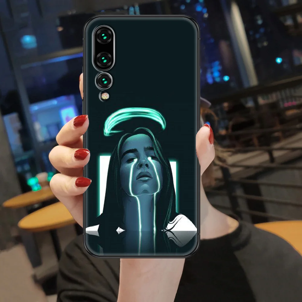 

therefore girl guy singer Eilishs Phone case For Huawei P Mate P10 P20 P30 P40 10 20 Smart Z Pro Lite 2019 black art coque