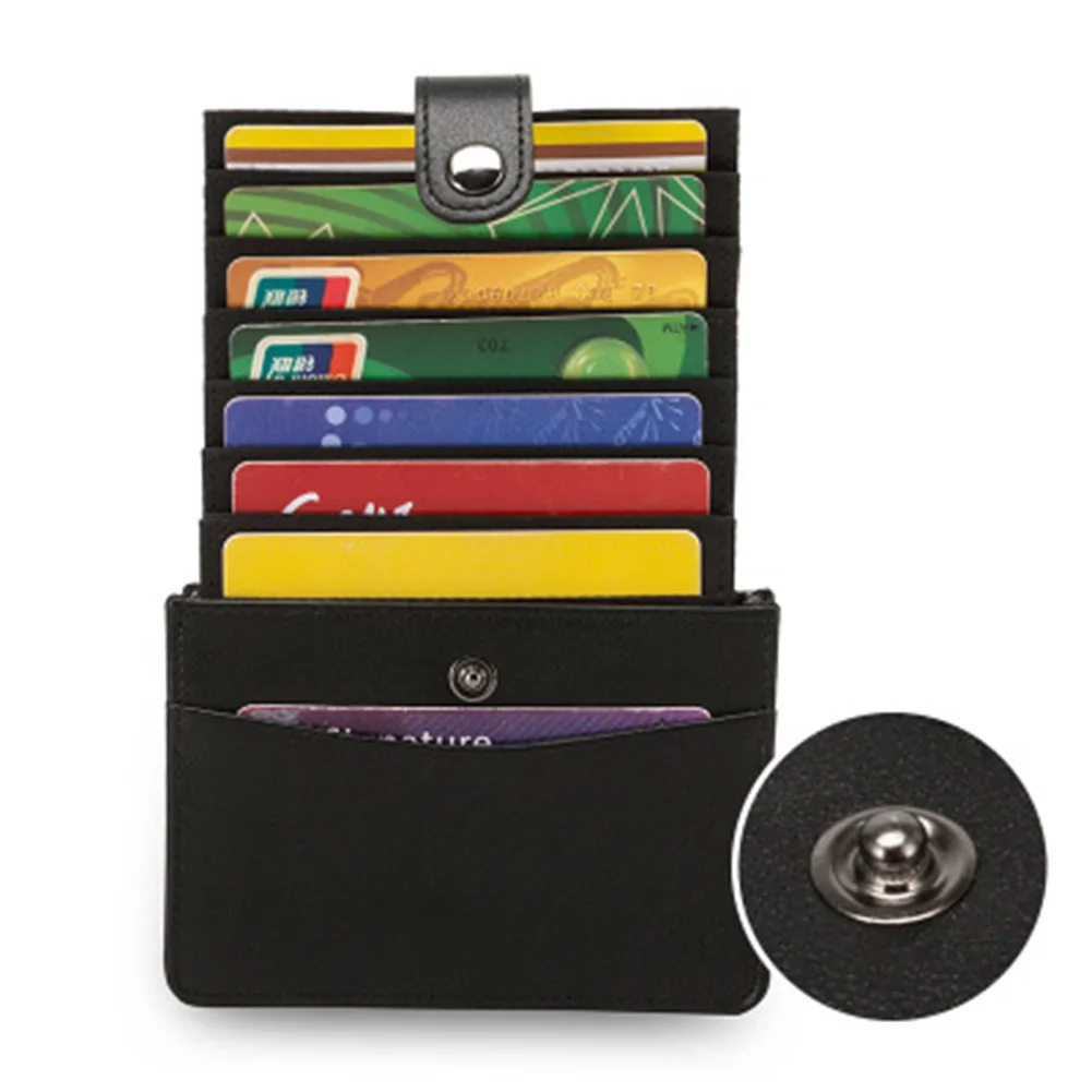 

Men Women Wallet Multi Slots Leather Cards Holder Multi-function Telescopic Cards Holder Durable and Large Capacity d88
