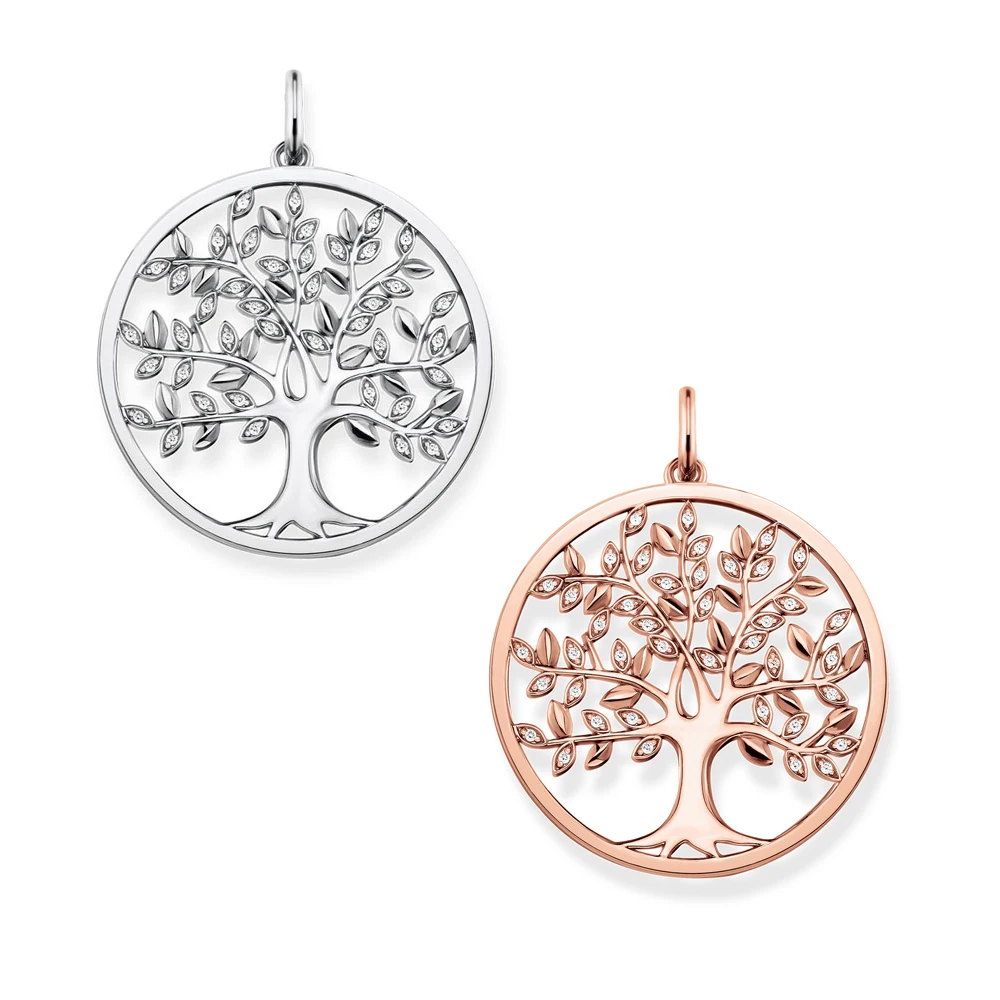 

Life of Tree Pendants Round 2020 Brand New 925 Sterling Silver Fashion Romantic Jewelry Thomas Bijoux Accessories Gift For Woman