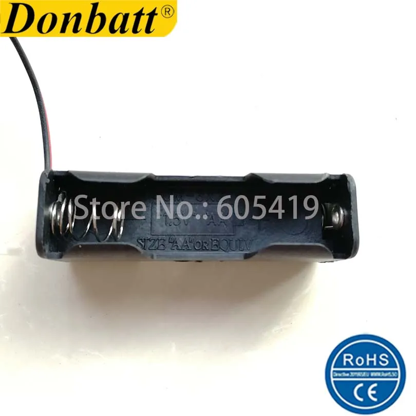 Back to 2 AA battery Case size batteries Holder Box (BB2AA) with 15cm leads 10pcs/lot | Электроника