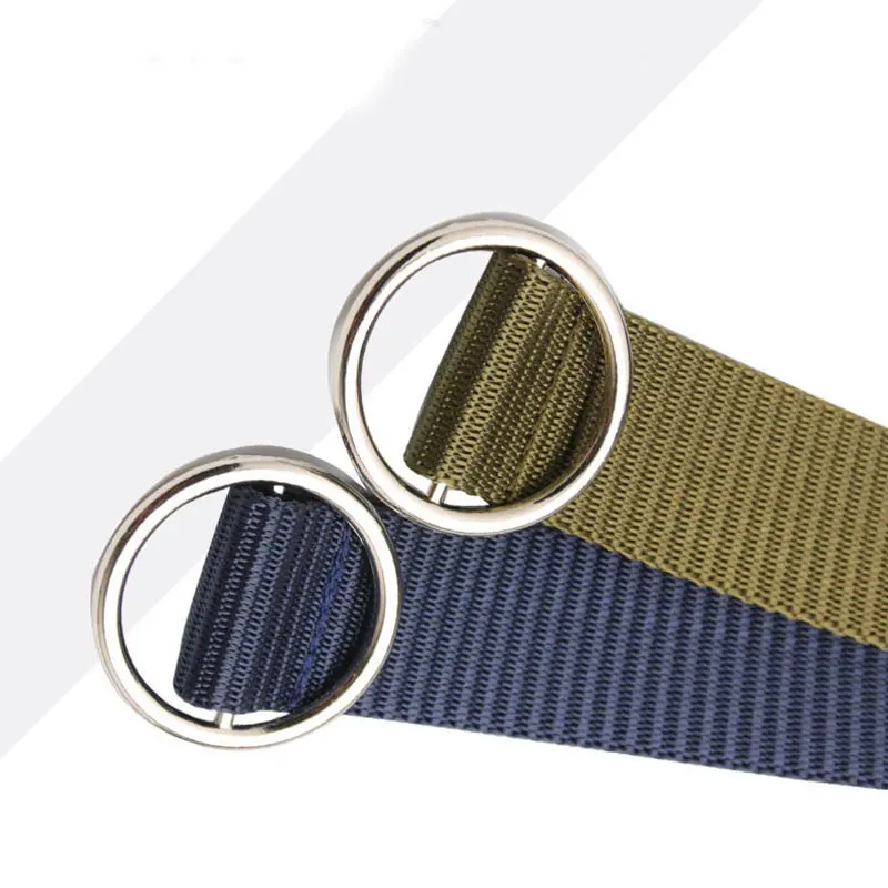 Модный повседневный нейлоновый брезентовый ремень унисекс с круглой