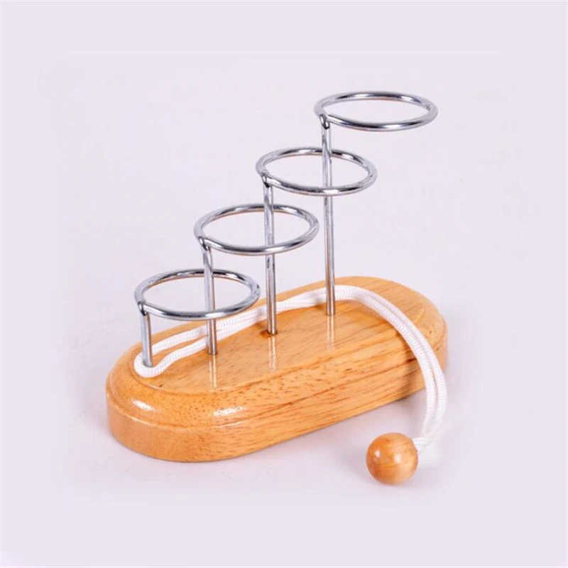 

Brain Game Wooden Toy Exercise Space Thinking Kids Toys Gags & Practical Joke Educational Ring Prank Rope Solution Toy for Adult