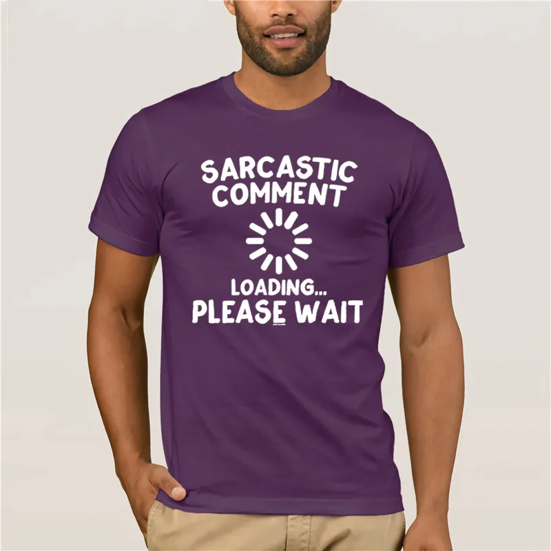 

Fashion T Shirt Mens Sarcastic Comment Loading Geek Nerd Math T shirt New Mens Spring Summer Hot men's fun casual print T-shirt