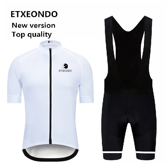 Новая версия! Профессиональная одежда для велоспорта Etxeondo, летний мужской костюм с коротким рукавом для велоспорта, Быстросохнущий комплект из Джерси для велоспорта, 7 цветов - Цвет: bib kits