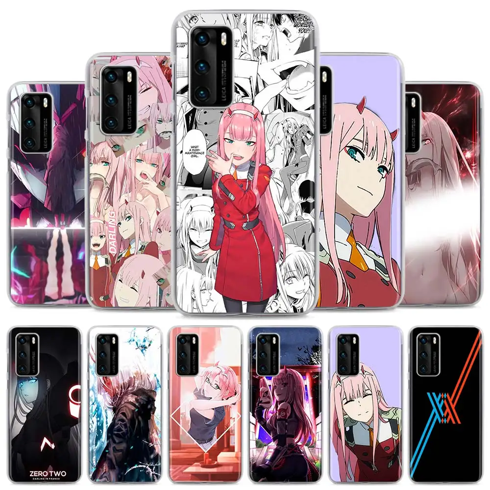 Чехол для телефона Huawei P30 Lite P20 P40 Pro + P Smart 2020 Z Жесткий Zero Two Dance|Бамперы| |