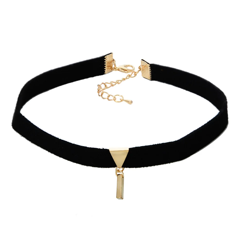 Pendant Choker Necklace Black Velvet Belt Strip Tassel Chains Women Jewelry Vintage Round Collar | Украшения и аксессуары