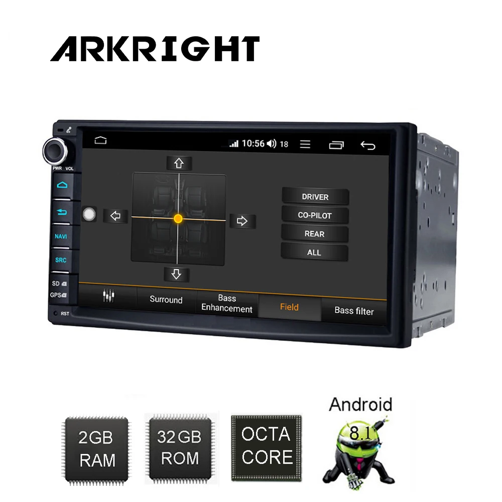 Автомобильный мультимедийный проигрыватель ARKRIGHT 7 дюймов 2 + 32 ГБ Android 8 1 радио