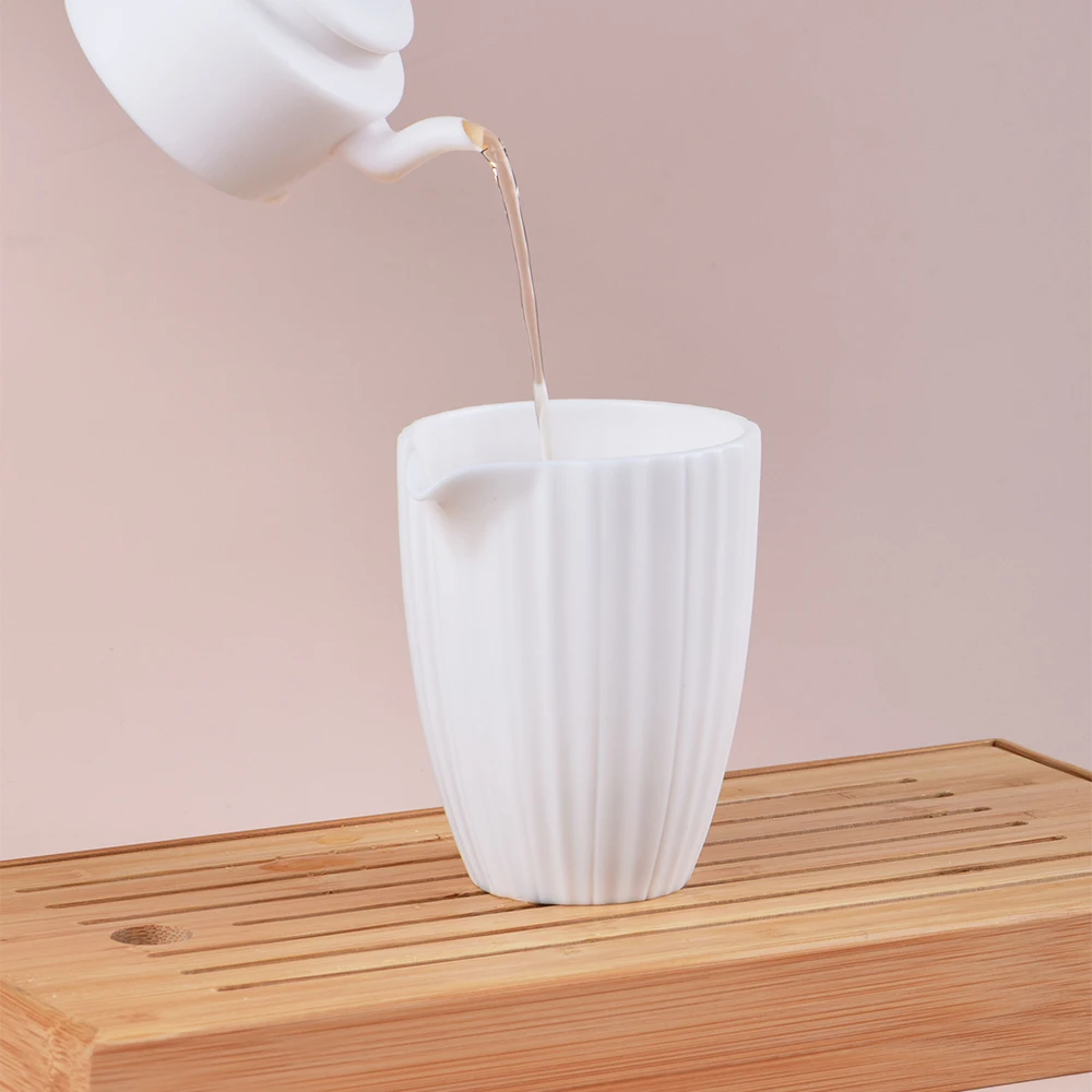 

Dehua white porcelain fair cup porcelain large handmade tea sea kungfu tea set tea ware male cup uniform cup