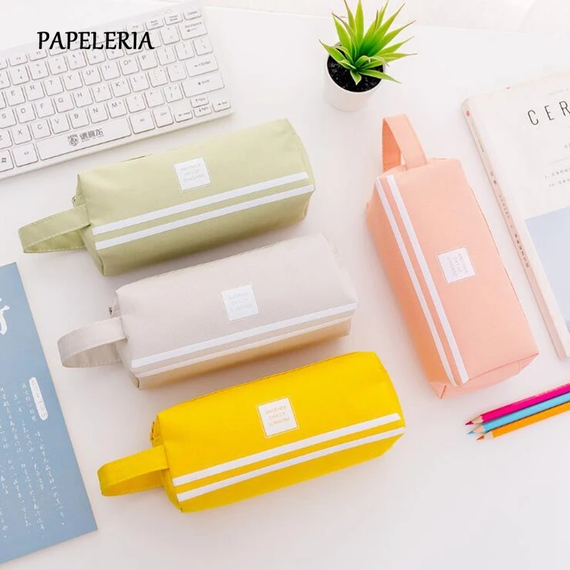 Креативный большой пенал на двойной молнии Kawaii школьный для карандашей большая