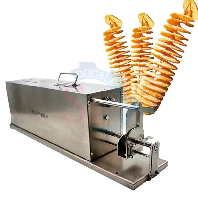 

2021 Commercial Spiral Chips Twisted French Fry Cutter Potato Tower Making Machine Automatic Stretch Electric Potato Slicer 45cm