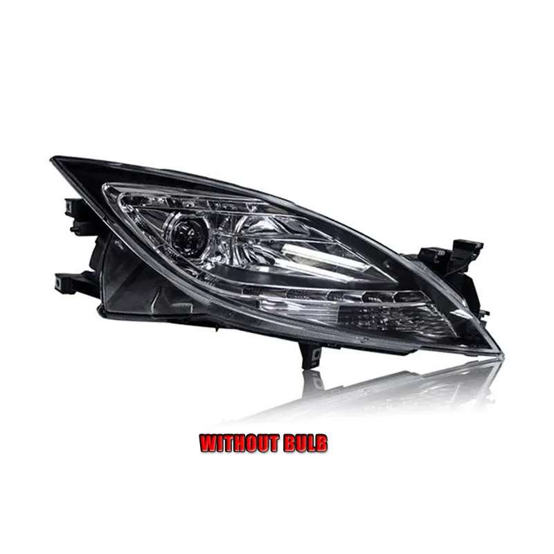 Without bulb 2 шт. светодиодный фары для Mazda 6 Atenza 2009-2013 светодиодный автомобильный фонарь ангельские глазки ксенон HID комплект Противотуманные фары светодиодный дневные ходовые огни - Цвет: Without bulb