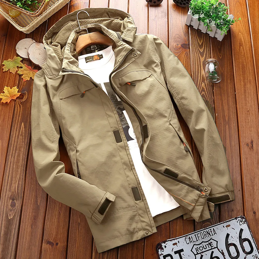 Мужская ветрозащитная водонепроницаемая куртка модная уличная спортивная