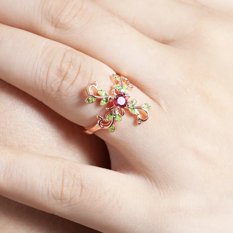 Женское кольцо из серебра 925 пробы с фианитом 18 карат | Украшения и аксессуары