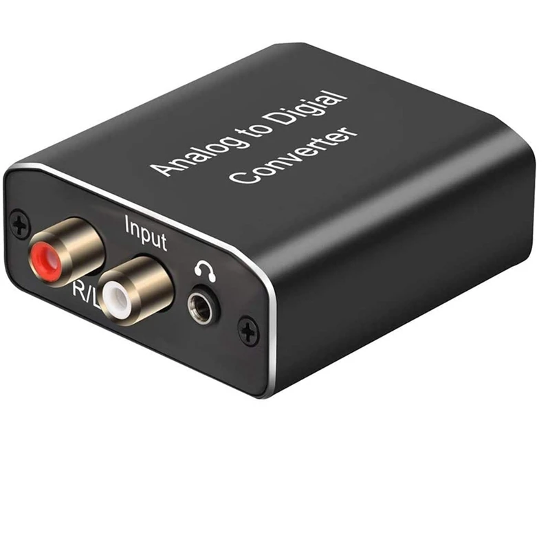 

HOT-Analog to Digital Audio Converter,Stereo L/R and 3.5mm Jack to Digital Toslink Coaxial Audio Adapter for HDTV SPDIF