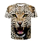 Футболка мужская с 3D-принтом тигра, Льва, свободного покроя