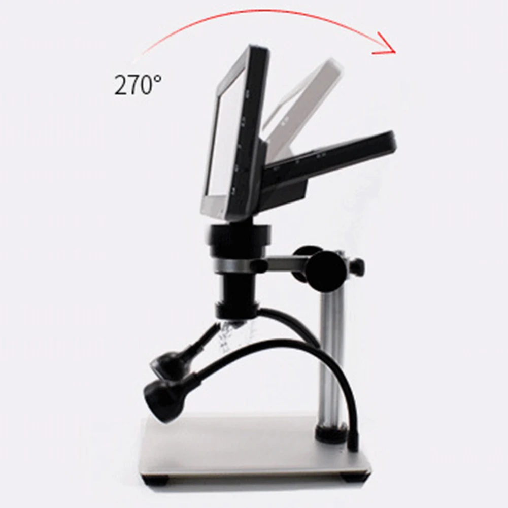 

DM9 Digital Microscope 7 inch Adjustable Display 1080p Full HD Camera USB Microscope 8 LED Lights Soldering Phone Watch Repair