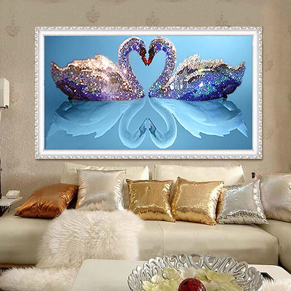 

5D DIY Animal Cross Stitch Goose Side Dot Diamond New Art Embroidery Diamond Painting Crystal Diamond Wedding Craft Painting