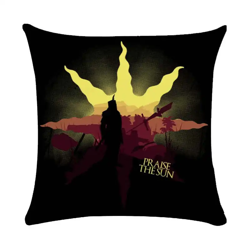 Наволочка для дивана кресла спальни 45x45 см желтый геометрический рисунок чехол