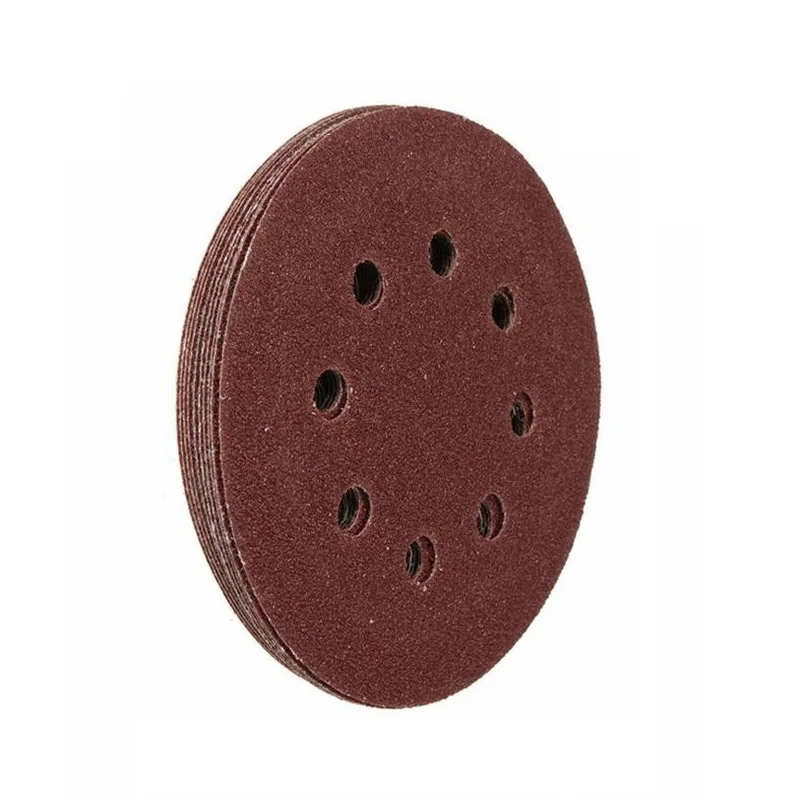 10pcs 125mm 5&quot Sanding Discs 8 Holes Sandpaper Pads Set Hook &amp Loop Abrasive Sander Paper For Polishing Tools 40-2000# |
