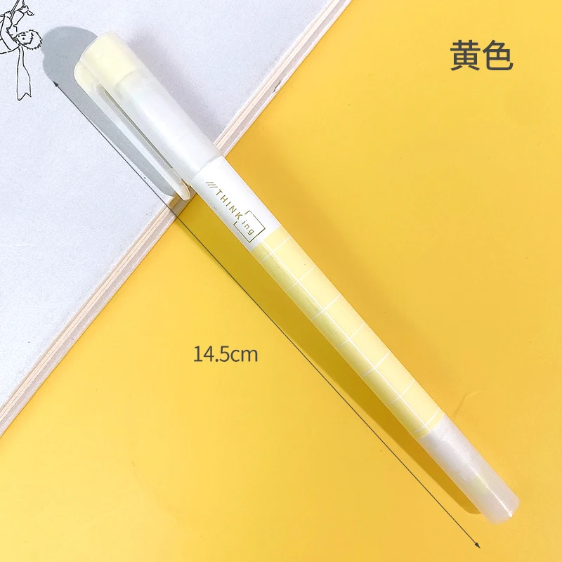 Deli Double-Headed Fluorescent Pen Marker Light Color Students Use Notes to Draw Key Marking Journal | Дом и сад