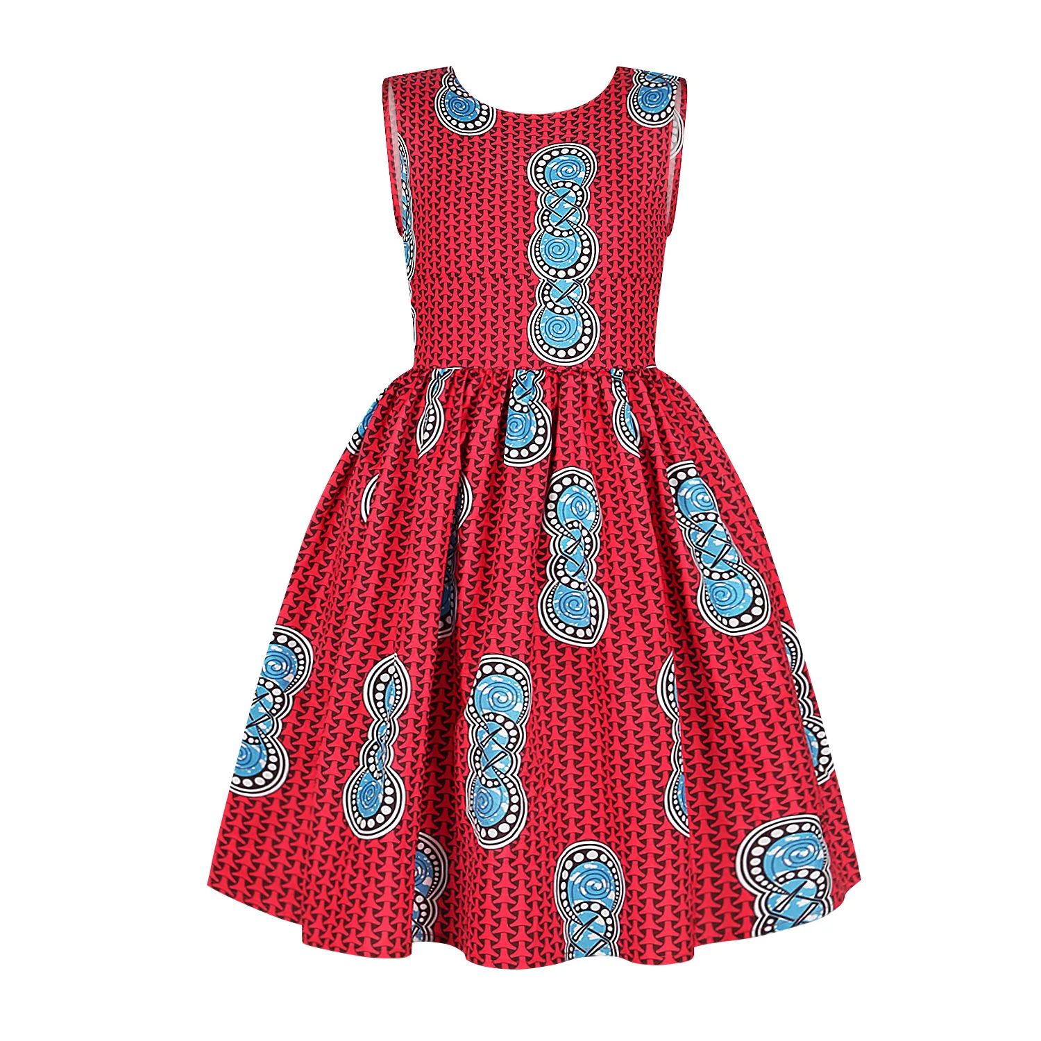 

African Dress Girl Printted Vestidos Verano Mujer Ankara 2021 Summer New Kids Cute Sundress Ropa Dama African Clothing Ball Gown