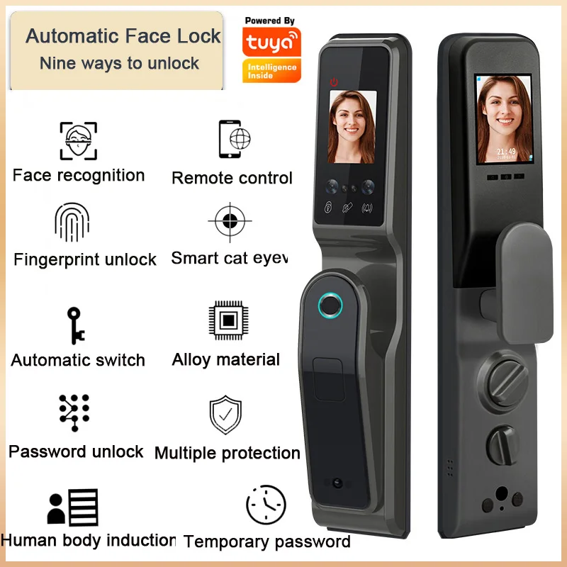 

Интеллектуальная беспроводная (Wi-Fi) с функцией распознавания лиц с Камера без ключа мобильный телефон разблокировка отпечатком пальца для ...