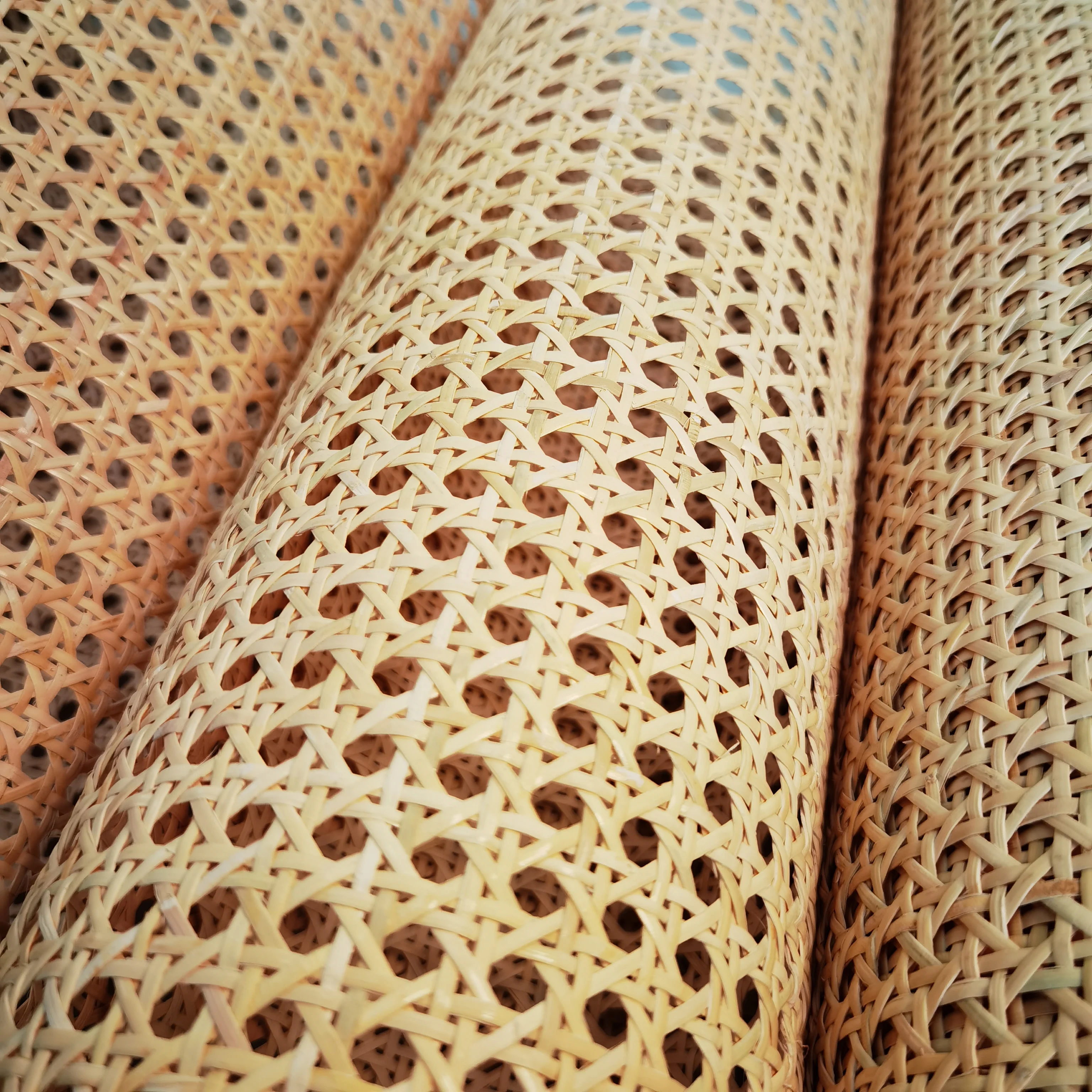 

50CM/60CM x 15 Meters Natural Cane Webbing Real Rattan Roll for Chair Table Background Furniture Material