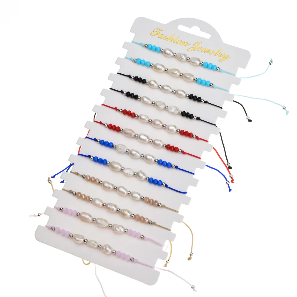 12 шт./компл. Женский комплект браслетов с подвесками из разноцветных ракушек