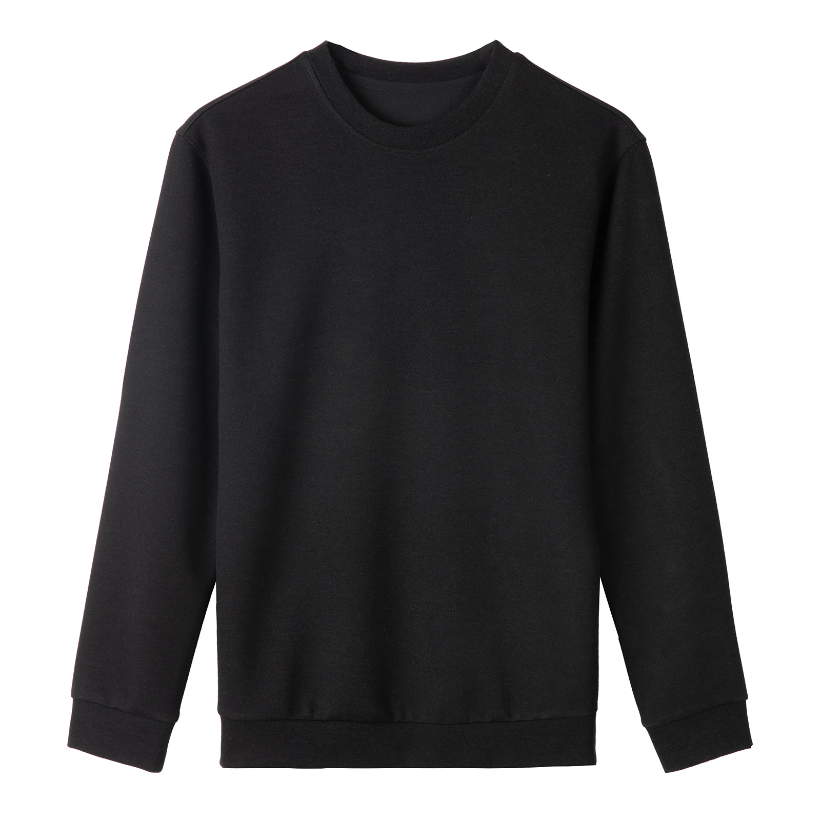 

Мужской однотонный свитшот с длинным рукавом и круглым вырезом