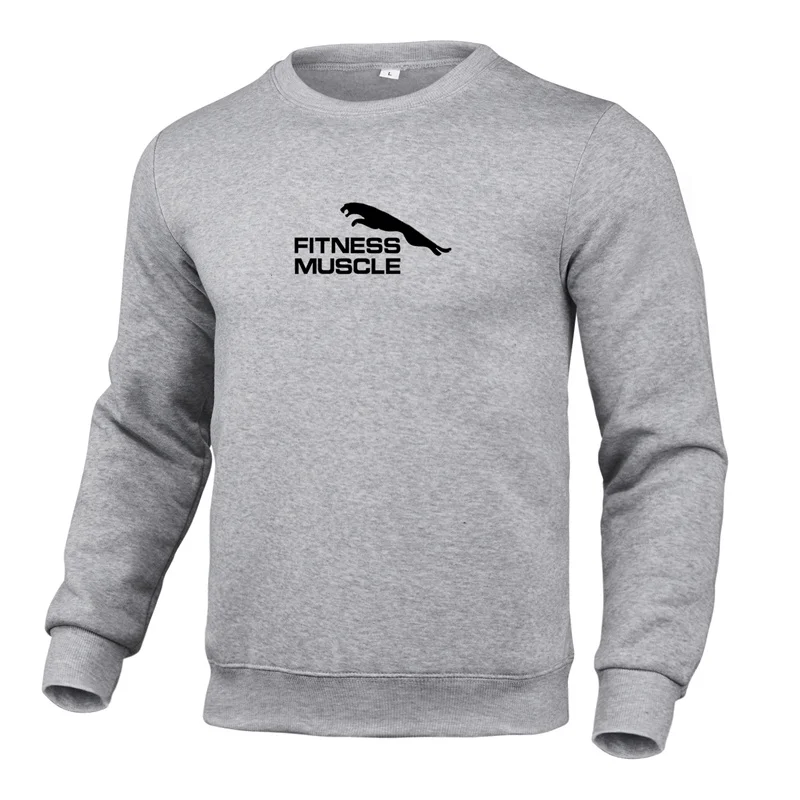 

2021 Autumn And Winter Round Neck Cotton Fleece Fashion Casual Pullover Jogging Fitness Sweatshirt Track And Field Sweater M~3XL