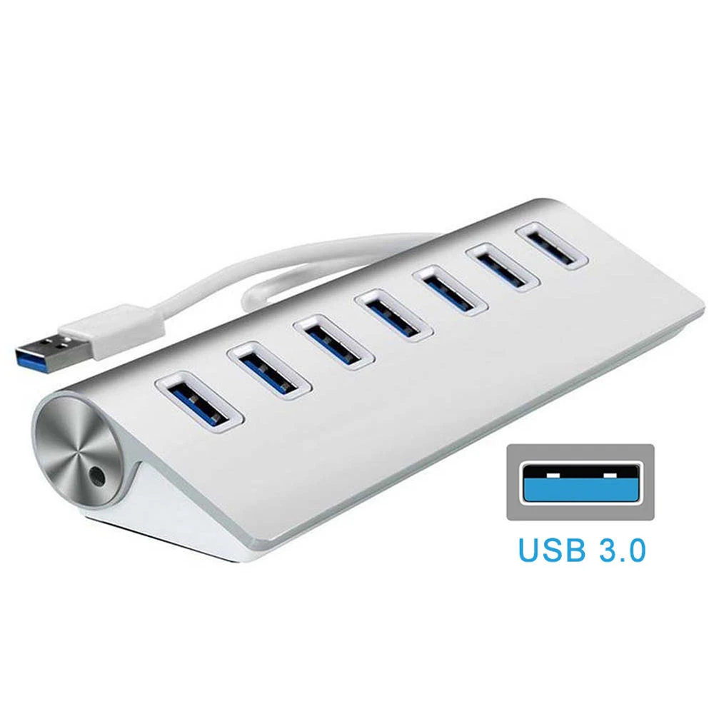 7-портовый высокоскоростной USB 3,0 концентратор для Windows Win 7 8 XP разветвитель Расширение Настольный ПК ноутбук адаптер портативный несколько интерфейсов
