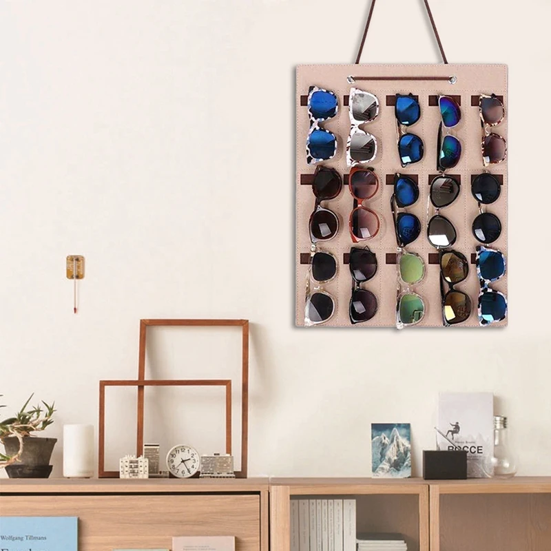 

15 Slot Eyewear Stand Holder For Sunglasses Glasses Storage Display Case Jewelry Tray Storage Box Organizer Unisex