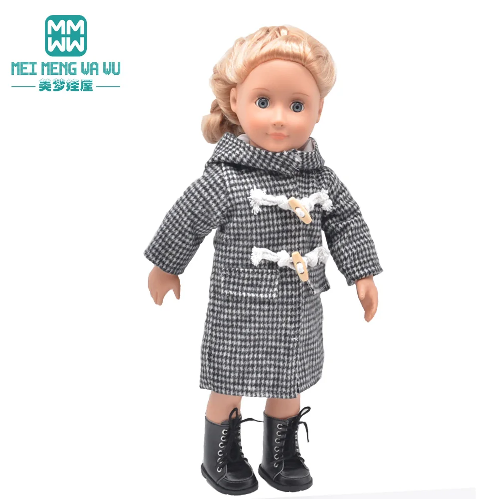 Одежда для куклы 45 см аксессуары американской модное шерстяное пальто красный