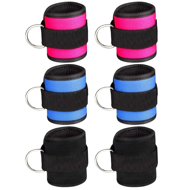 

Ankle Straps for Cable Machines- Adjustable Strap with D-Ring for Leg Workout Fast Reach