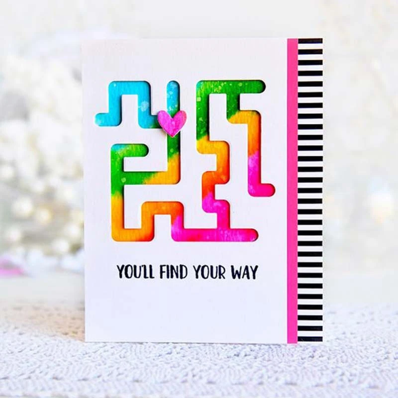 Металлический трафарет в форме сердца лабиринт трафареты для изготовления