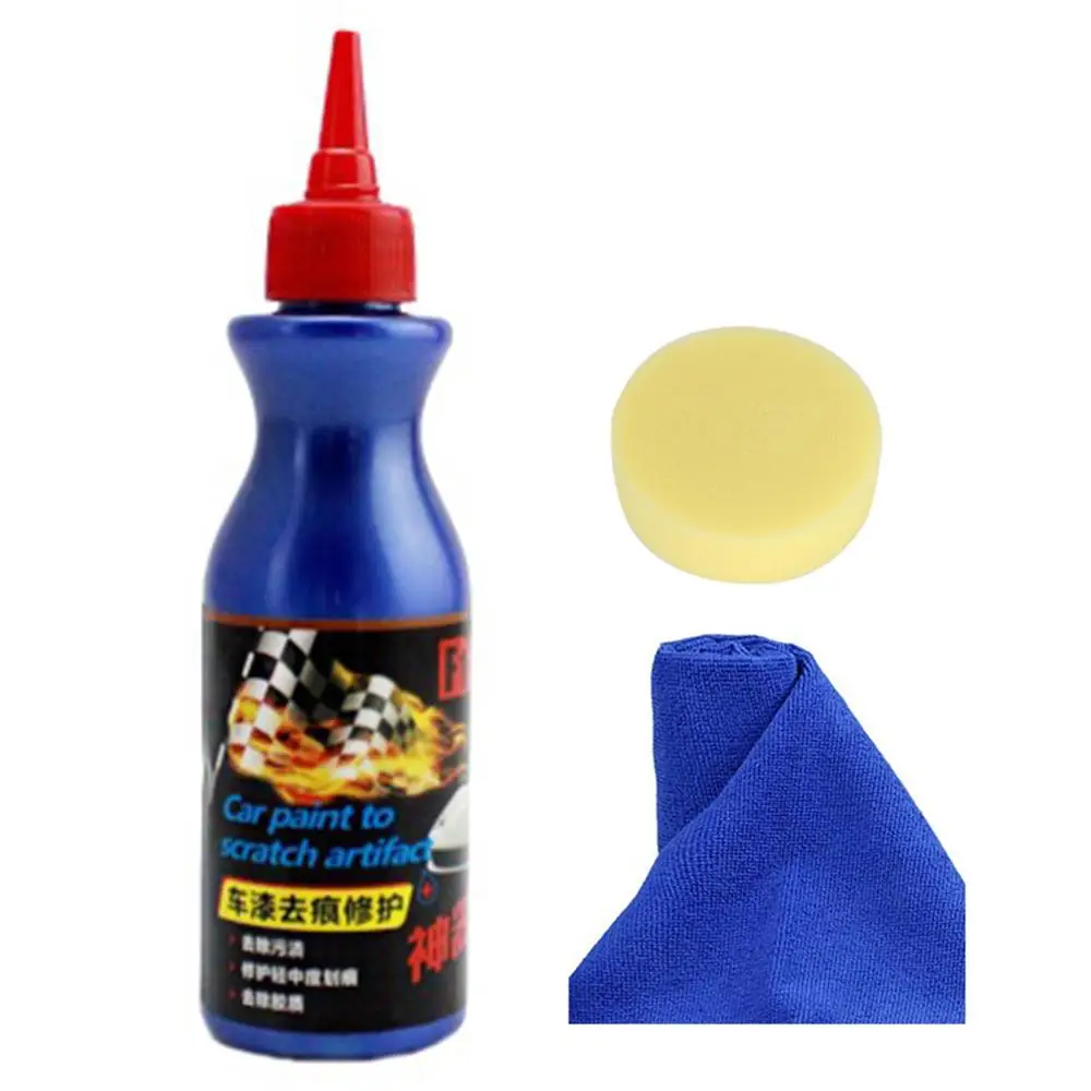 

1 Set Car Body Scratch Remover Repair Pen + Soft Sponge + Towel Automotive Waxing Polishing Tool TD