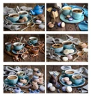 ZOOYA алмазная живопись натюрморт кофе полная вышивка Алмазная Вышивка Узор Стразы декор вышивка мозаика ручная работа RF1638