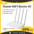 Оригинальный роутер Xiaomi Mi, Wi-Fi 4C 64 ОЗУ 300 Мбс, 2.4G 802.11 bgn 4 антенны, беспроводные роутеры, Wi-Fi репитер, управление APP